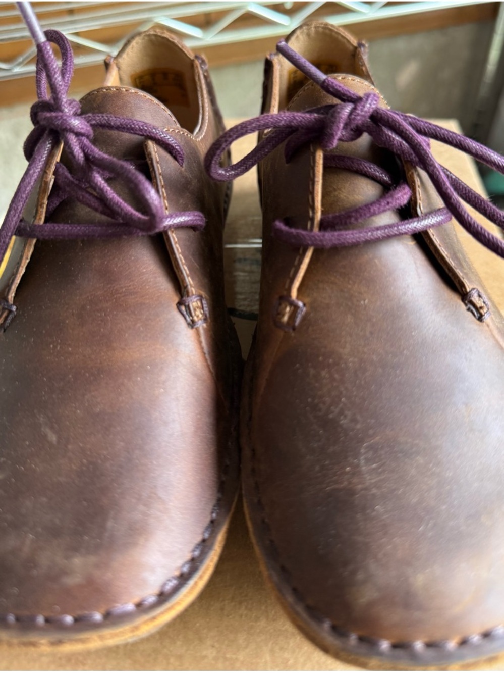 Clarks Artisan Women's Brown Leather Oxford Beeswax Lace up, Size 5. Excellent!